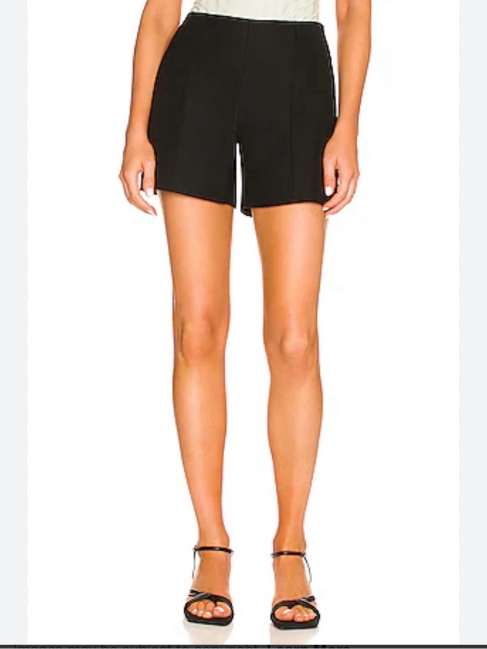NWT Vince Sculptural Panama Linen-Blend Short black
